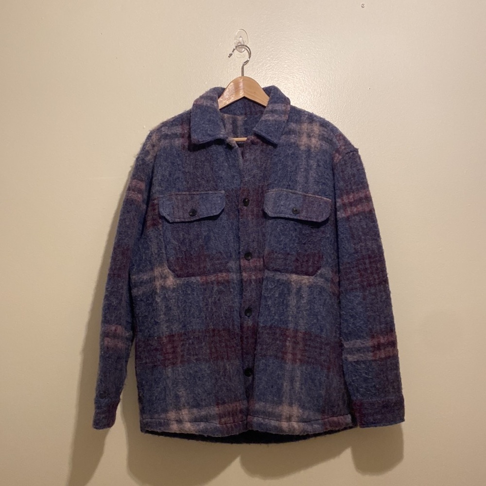 Zara Blue and Purple Lightweight Shirt Jacket. Size M . Style 0072/572/434